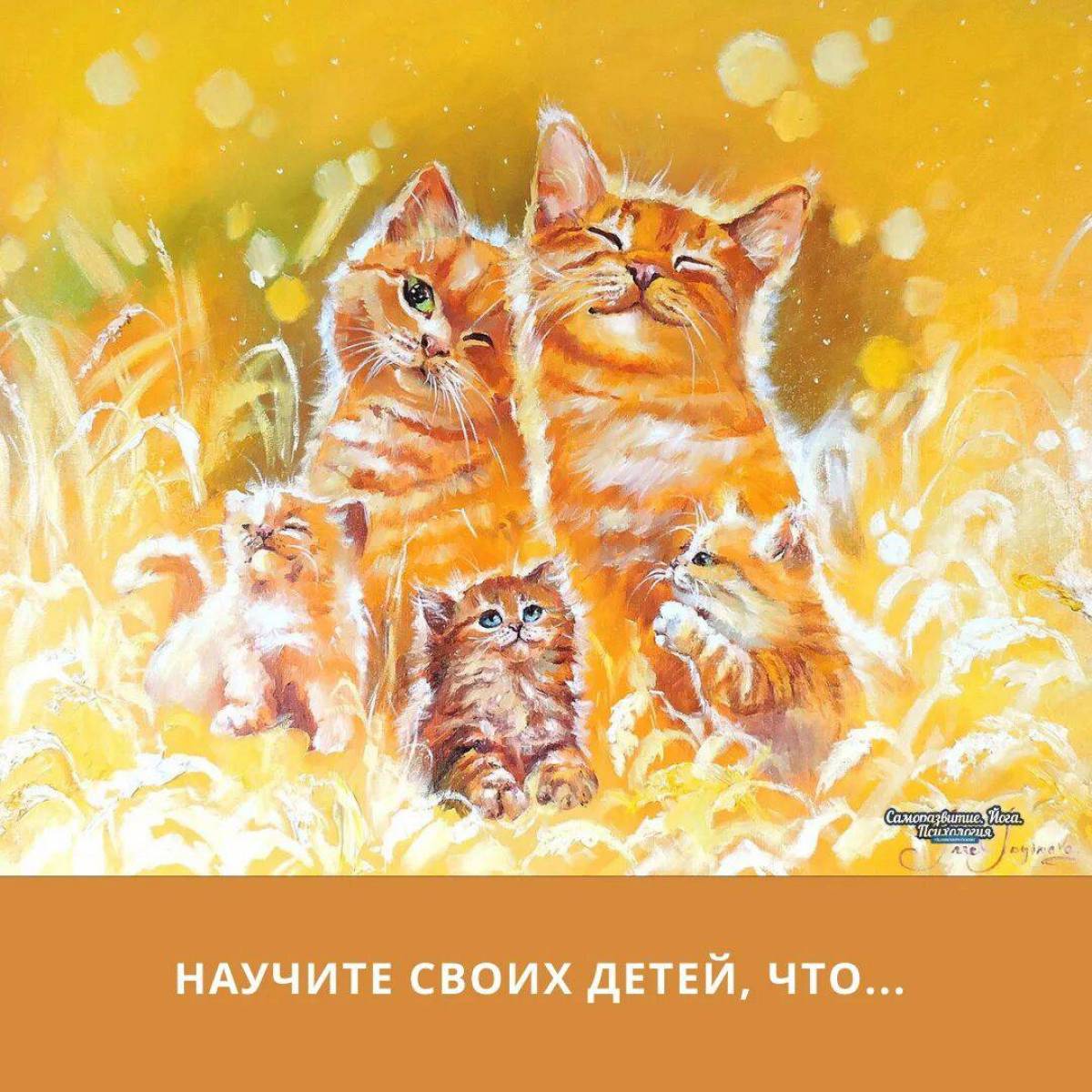 Толстый котик картина по номерам на холсте z na57 40х40 #35