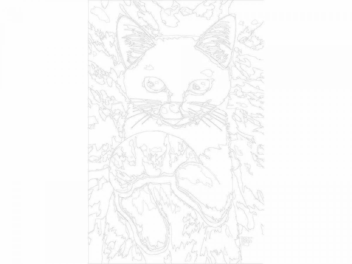 Толстый котик картина по номерам на холсте z na57 40х40 #37