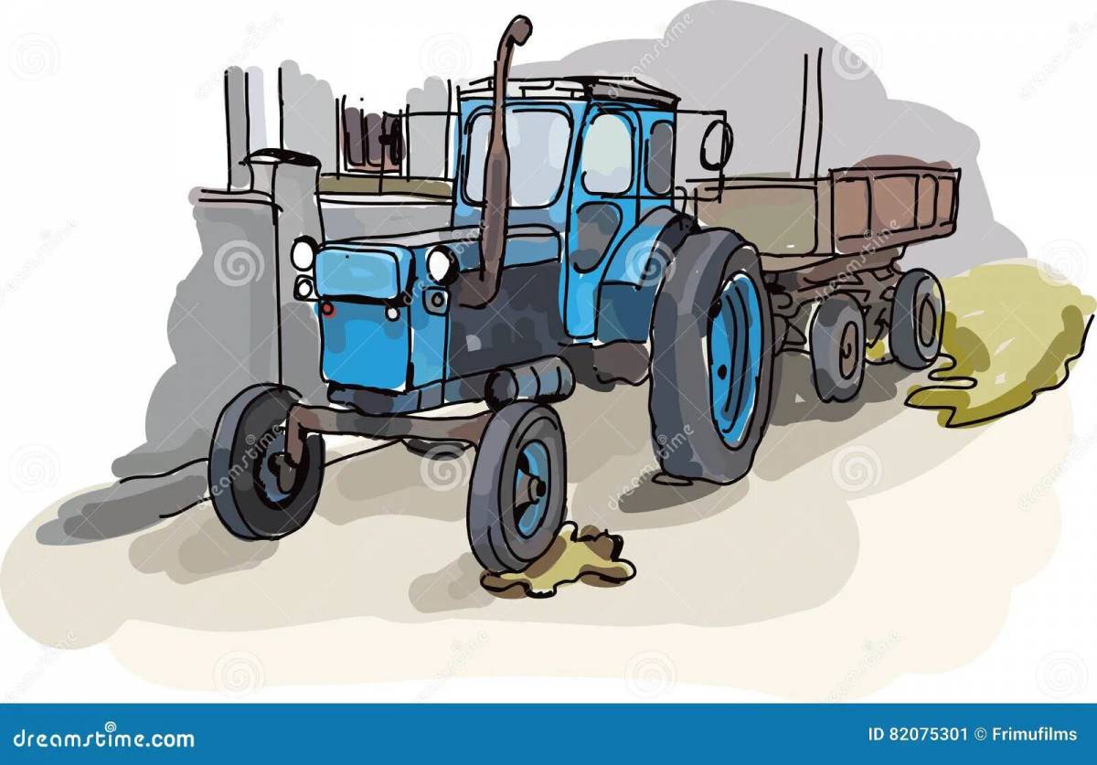 Трактор с бочкой #23