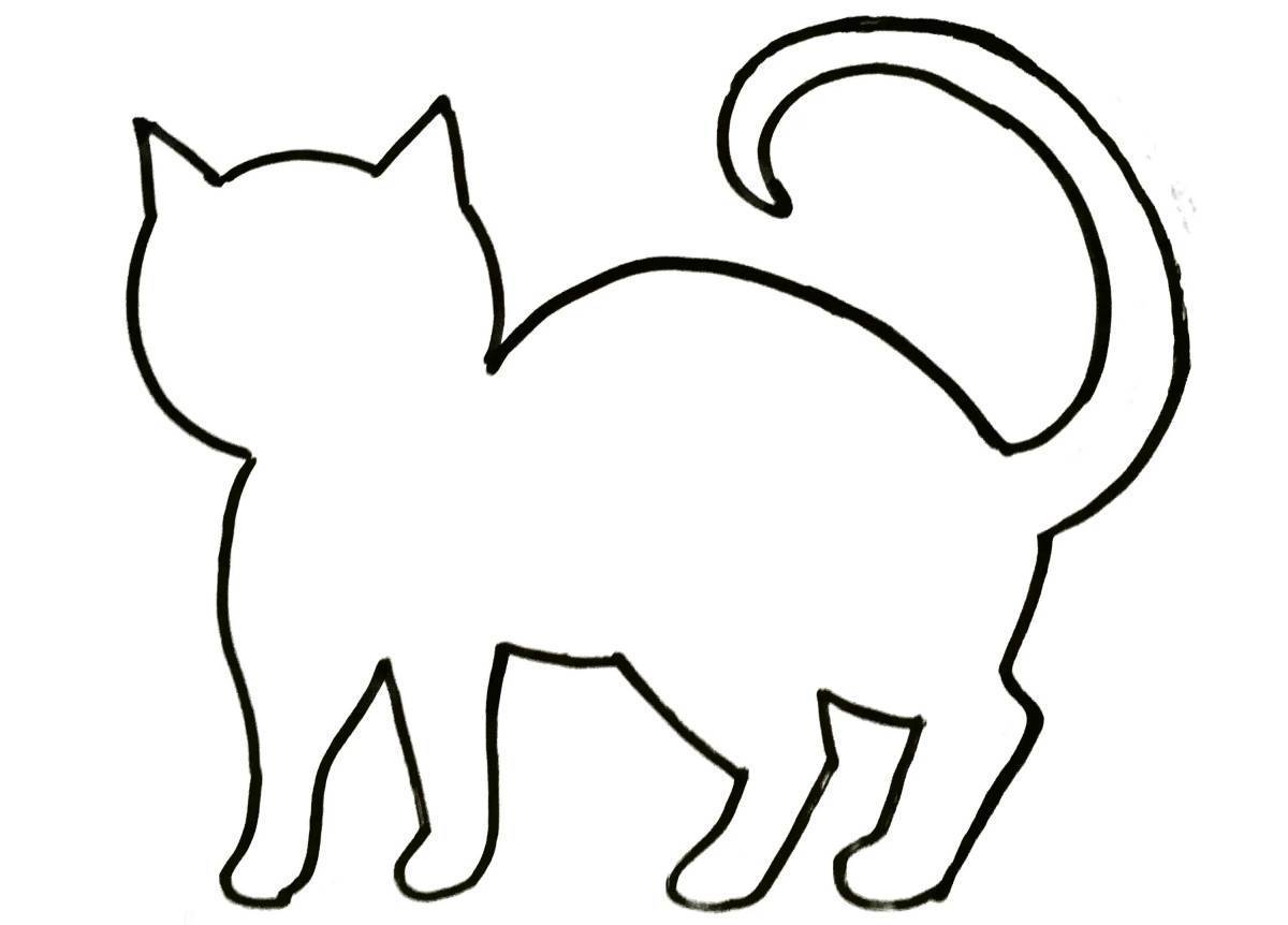 Трафарет кота