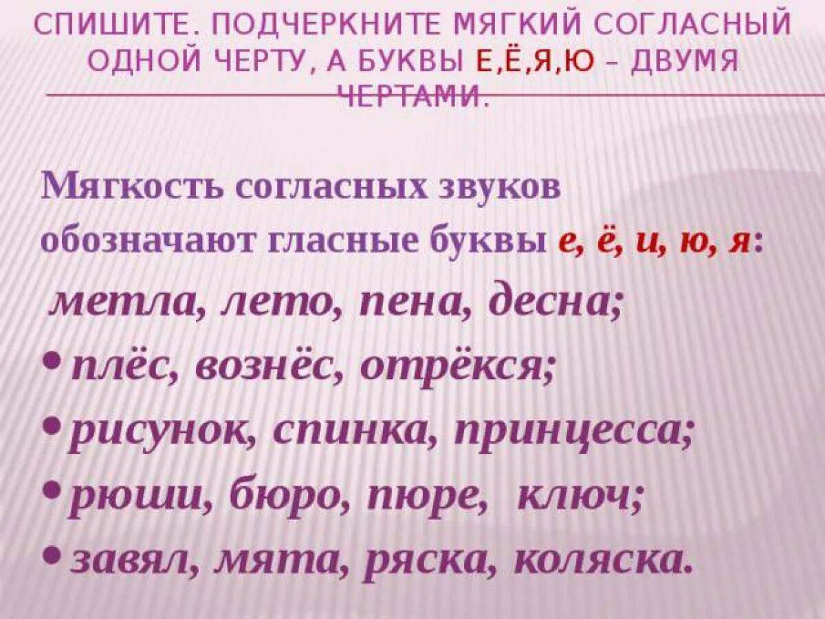 Подчеркните буквы предшествующего согласного звука. Подчеркните буквы предшествующего согласного звука