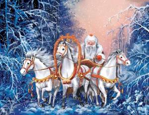 Раскраска три белых коня #33 #528950