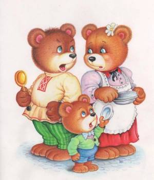 Раскраска три медведя для детей 3 4 лет #2 #529344