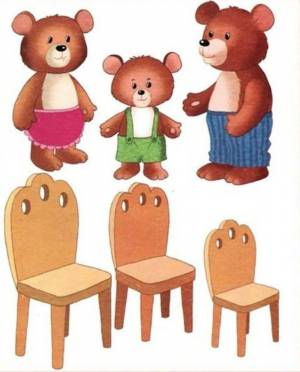Раскраска три медведя для детей 3 4 лет #5 #529347