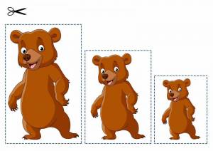 Раскраска три медведя для детей 3 4 лет #7 #529349