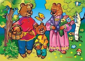 Раскраска три медведя для детей 3 4 лет #13 #529355