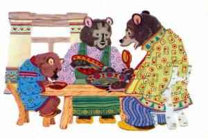 Раскраска три медведя для детей 3 4 лет #18 #529360