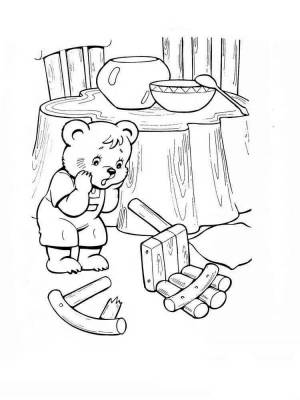 Раскраска три медведя для детей 3 4 лет #21 #529363