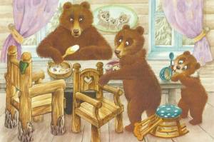 Раскраска три медведя для детей 3 4 лет #34 #529376