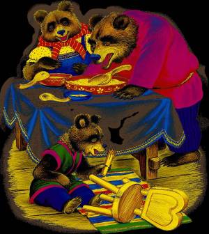 Раскраска три медведя для детей 4 5 лет #3 #529381