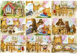 Раскраска три медведя для детей 4 5 лет #4 #529382