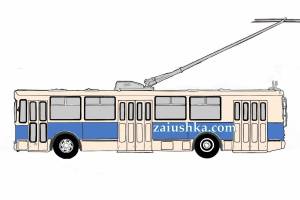 Раскраска троллейбус для детей #9 #529719