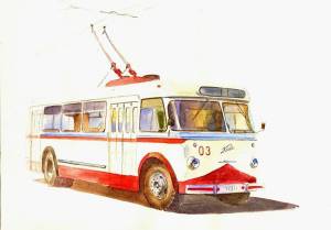 Раскраска троллейбус для детей #15 #529725