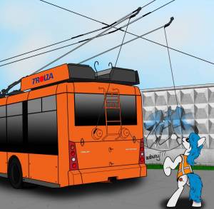 Раскраска троллейбус для детей #19 #529729
