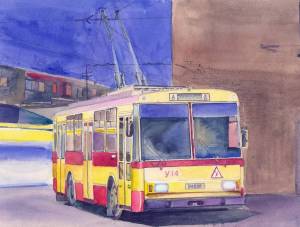 Раскраска троллейбус для детей #30 #529740