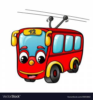 Раскраска троллейбус для детей #33 #529743