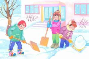 Раскраска труд людей зимой для детей #1 #530074