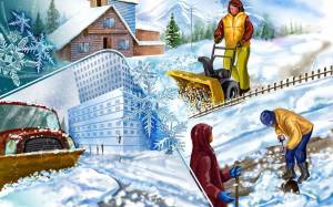 Раскраска труд людей зимой для детей #2 #530075