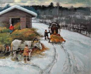 Раскраска труд на селе зимой #5 #530117