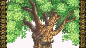 Раскраска у лукоморья дуб зеленый для детей #11 #531718