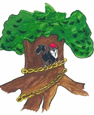 Раскраска у лукоморья дуб зеленый для детей #26 #531733