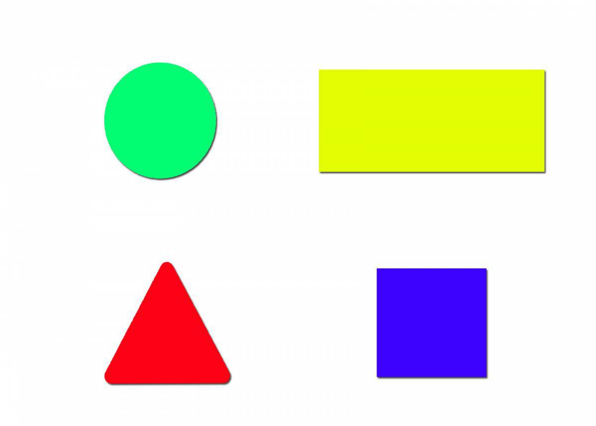 Геометрические фигуры для детей. Интересные геометрические фигуры. Круг, квадрат и треугольник. Круг в квадрате.