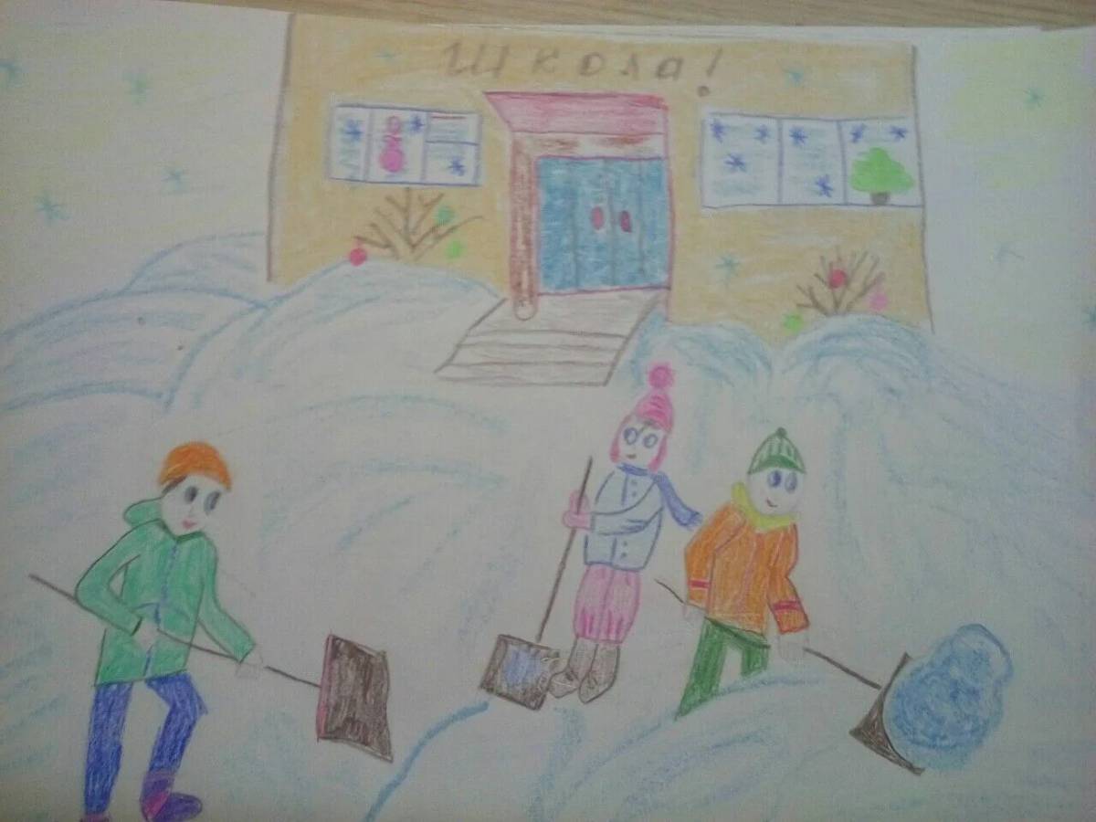 Труд людей зимой для детей #37