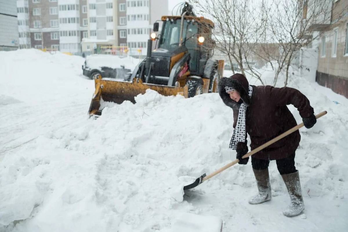 Картинка уборка снега