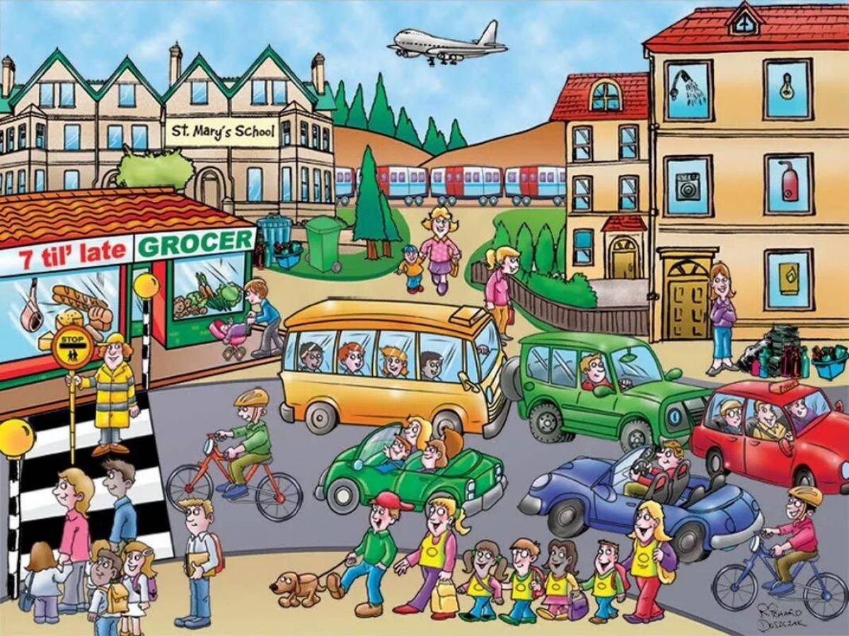 This part of town. Изображение города для детей. Картина города для детей. Иллюстрации улиц города для детей. Картина улица города для дошкольников.