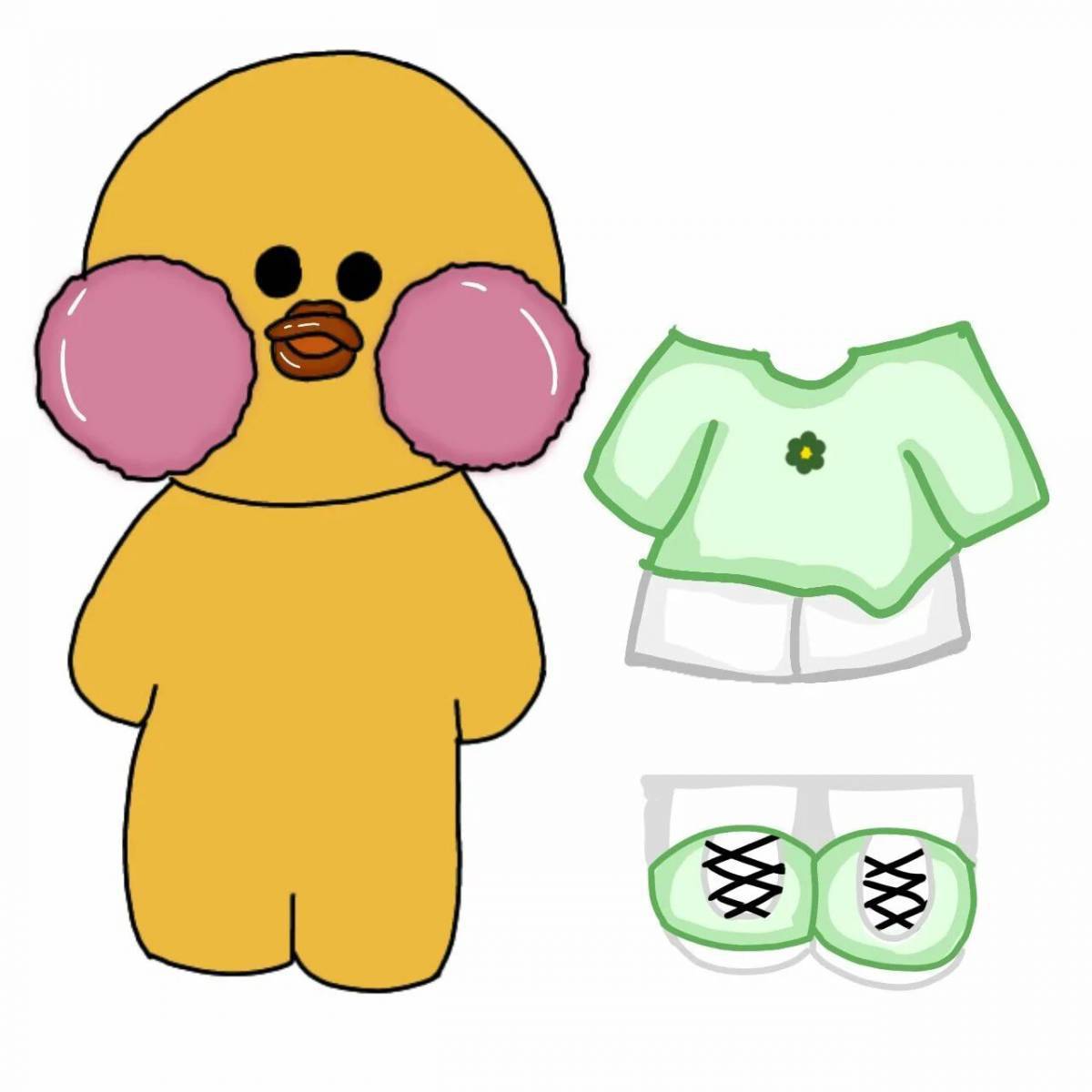 Картинки Утка лалафан с одеждой (28 шт.) - #5075