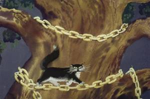 Раскраска ученый кот из сказки пушкина #9 #536023