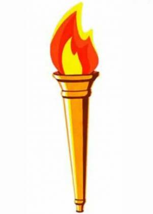 Раскраска факел для детей #4 #537015