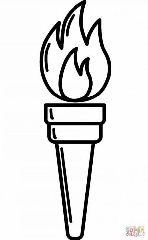 Раскраска факел для детей #7 #537018