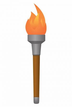 Раскраска факел для детей #9 #537020