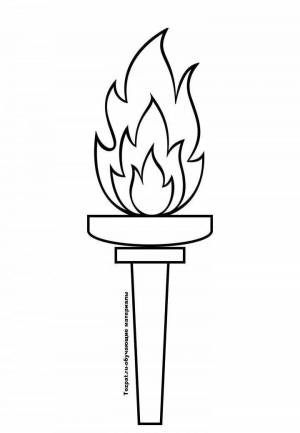 Раскраска факел для детей #21 #537032