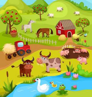 Раскраска ферма для детей #7 #538122