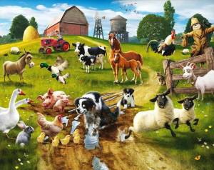 Раскраска ферма с домашними животными #4 #538146
