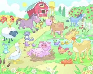 Раскраска ферма с домашними животными #9 #538151