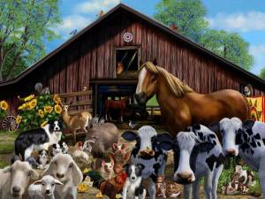 Раскраска ферма с домашними животными #28 #538170