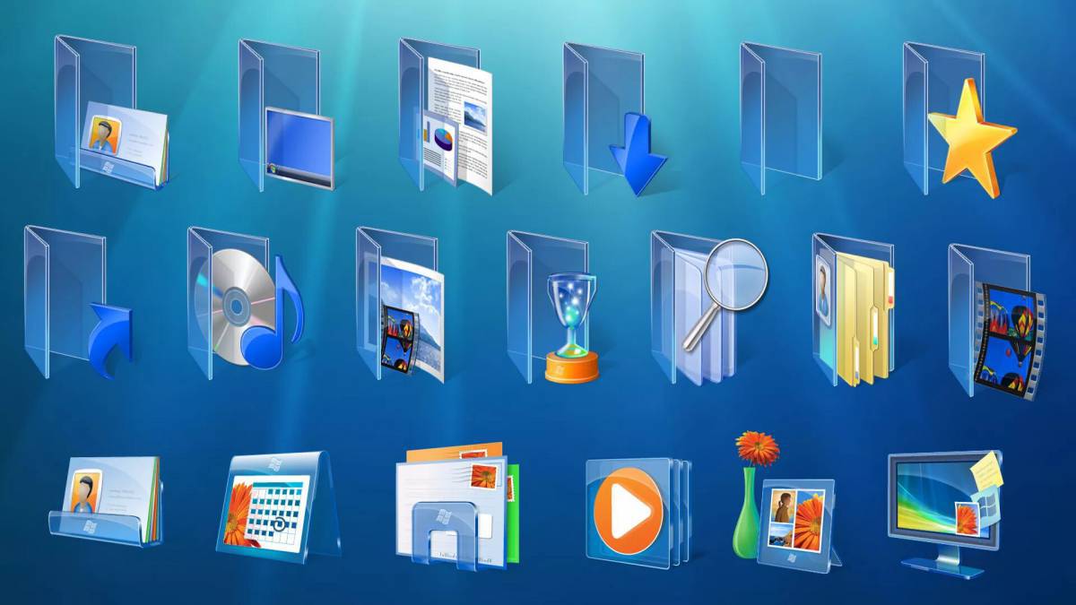Личные файлы. Ярлыки на рабочем столе. Ярлыки для папок Windows 7. Стандартные значки рабочего стола. Значок Windows.