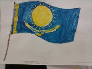 Раскраска флаг казахстана для детей #28 #540995
