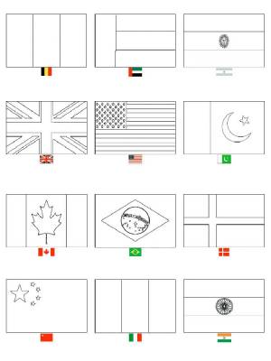 Раскраска флаги стран мира для детей #21 #541722
