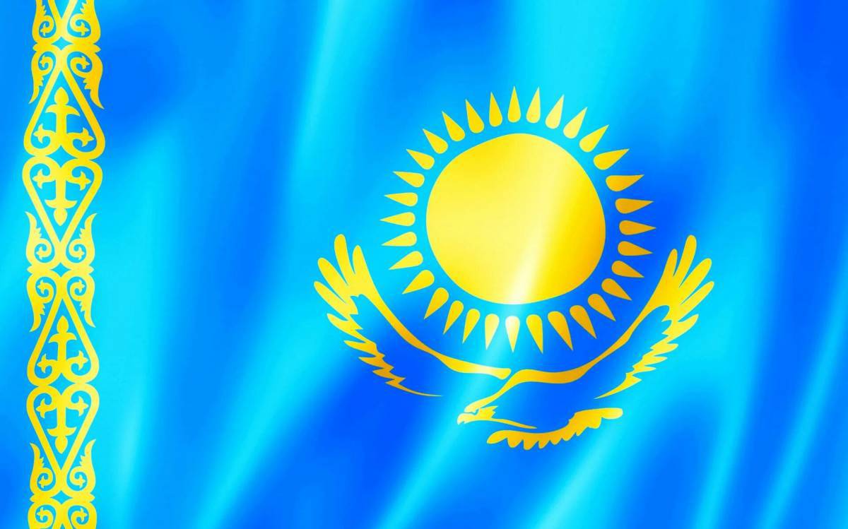 Флаг казахстана для детей #2