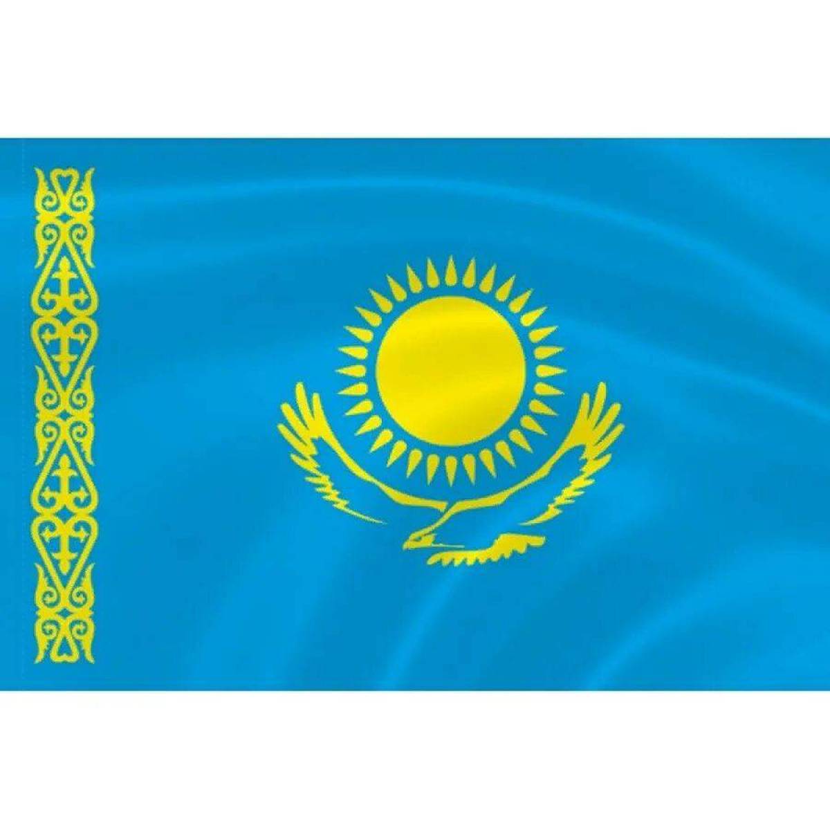 Флаг казахстана для детей #3