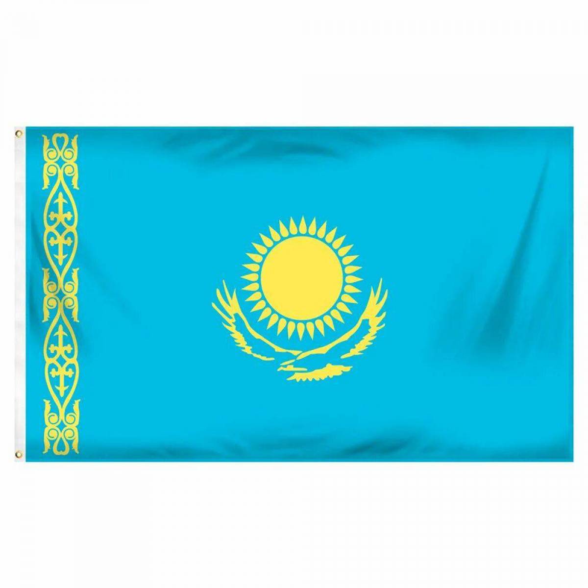 Флаг казахстана для детей #13