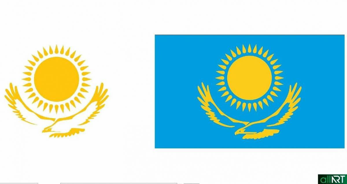 Флаг казахстана для детей #19