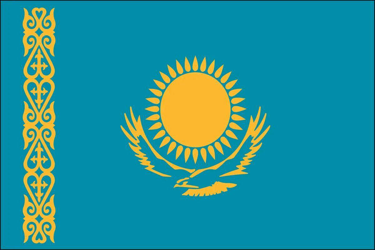 Флаг казахстана для детей #21