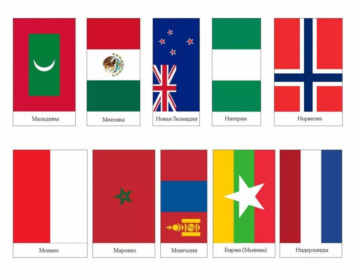 Флаги стран мира для детей #4