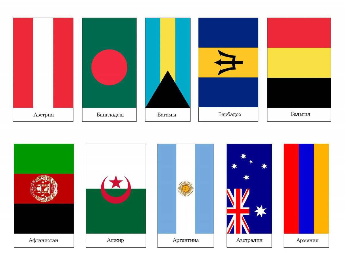 Флаги стран мира для детей #6