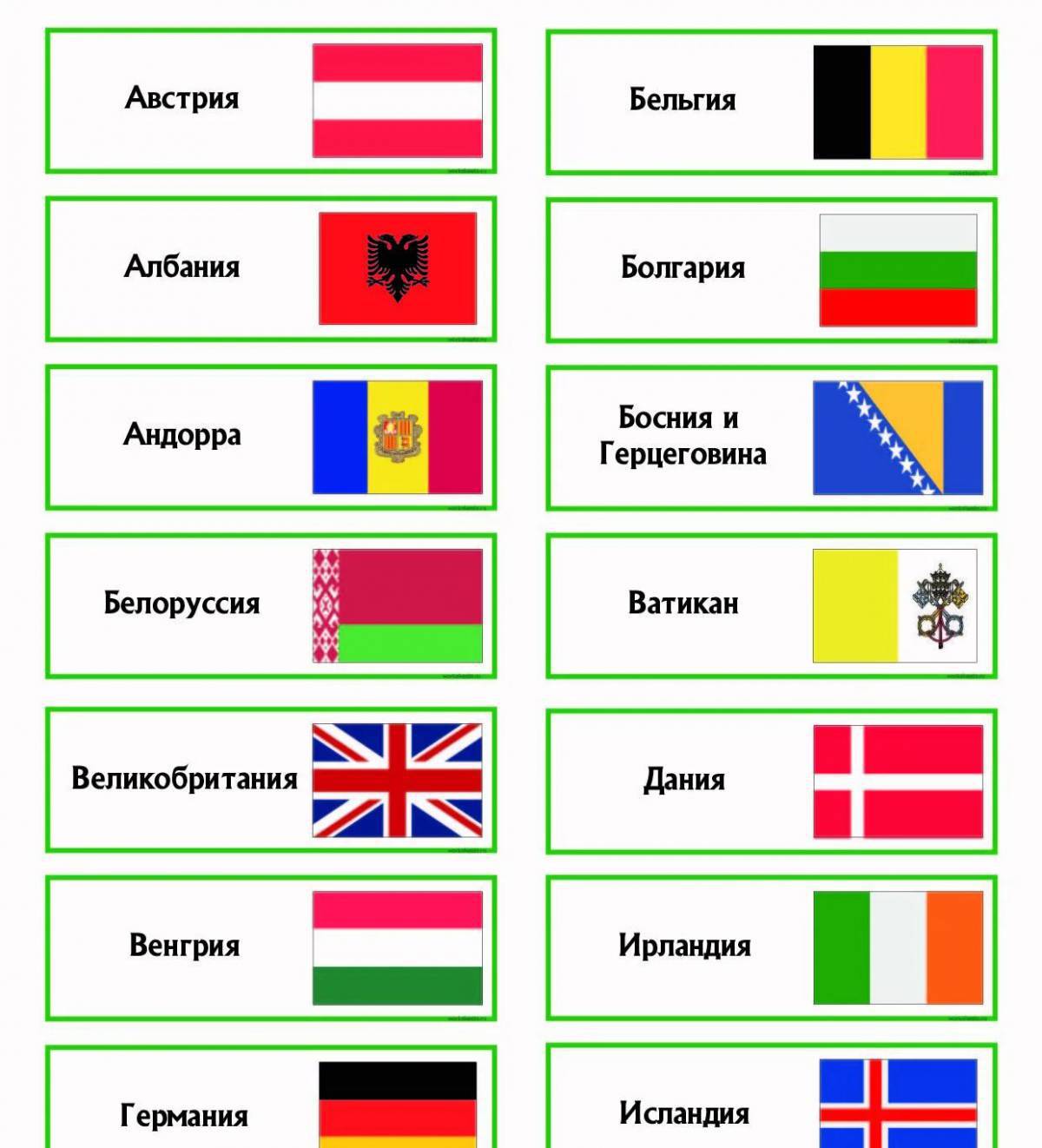 Флаги стран мира для детей #16